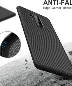 Winble Back Cover for OnePlus 8 Pro Back Cover Case Twill Pattern Oblique Texture Shock Proof Slim Carbon Fiber Silicone Back Cover for OnePlus 8 Pro Black 0 1