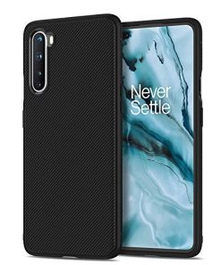 Winble Back Cover for OnePlus Nord 2020 Back Cover Case Twill Pattern Oblique Texture Shock Proof Slim Carbon Fiber Silicone Back Cover for OnePlus Nord Black 0 1