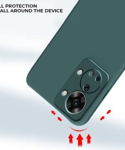 Winble Back Cover for OnePlus Nord 2T 5G Back Cover Camera Protection Soft Silicone Protective Back Cover Designed for OnePlus Nord 2T 5GOne Plus Nord 2T 5G Green 0 1