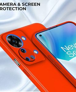 Winble Back Cover for OnePlus Nord 2T 5G Back Cover Camera Protection Soft Silicone Protective Back Cover Designed for OnePlus Nord 2T 5GOne Plus Nord 2T 5G Red 0 0