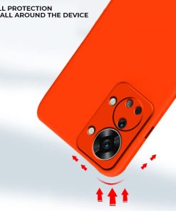 Winble Back Cover for OnePlus Nord 2T 5G Back Cover Camera Protection Soft Silicone Protective Back Cover Designed for OnePlus Nord 2T 5GOne Plus Nord 2T 5G Red 0 1