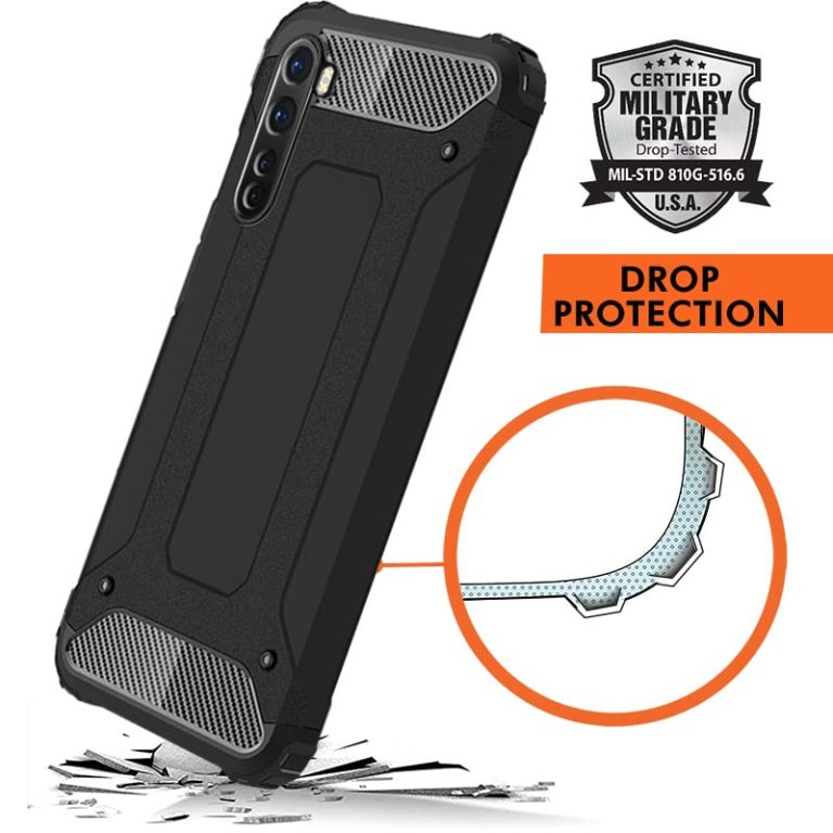 Winble Back Cover for OnePlus Nord Back Cover Rugged Armor TPU 360 Protection Bumper Hybrid Dual Layer Back Cover Case for OnePlus NordOne Plus NordOne Nord Black 0 1