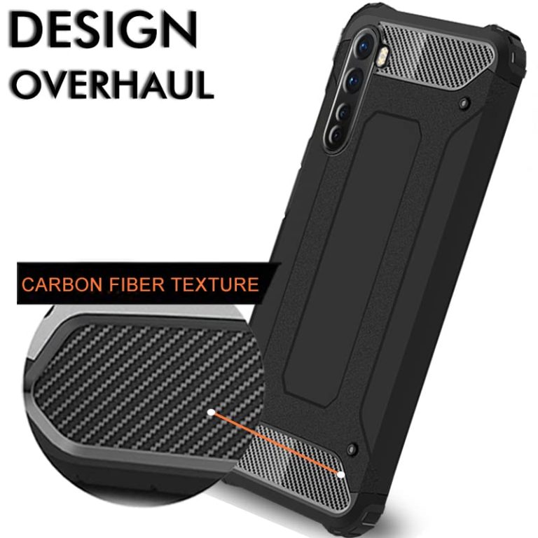 Winble Back Cover for OnePlus Nord Back Cover Rugged Armor TPU 360 Protection Bumper Hybrid Dual Layer Back Cover Case for OnePlus NordOne Plus NordOne Nord Black 0 2