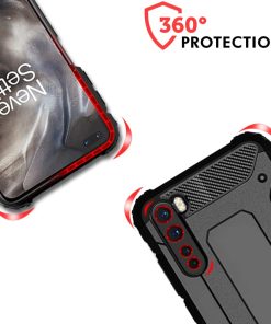 Winble Back Cover for OnePlus Nord Back Cover Rugged Armor TPU 360 Protection Bumper Hybrid Dual Layer Back Cover Case for OnePlus NordOne Plus NordOne Nord Black 0 3