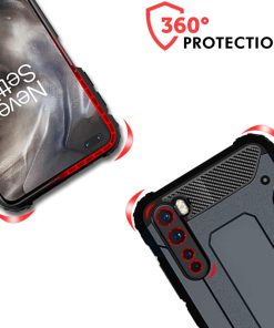 Winble Back Cover for OnePlus Nord Back Cover Rugged Armor TPU 360 Protection Bumper Hybrid Dual Layer Back Cover Case for OnePlus NordOne Plus NordOne Nord Blue 0 3