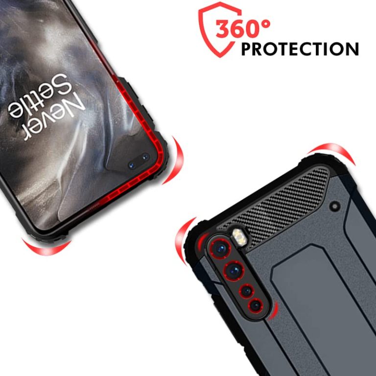 Winble Back Cover for OnePlus Nord Back Cover Rugged Armor TPU 360 Protection Bumper Hybrid Dual Layer Back Cover Case for OnePlus NordOne Plus NordOne Nord Blue 0 3