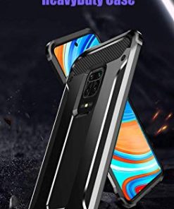 Winble Back Cover for Redmi Note 9 ProPro Max Back Cover Rugged Armor TPU Shock Proof 360 Protection Bumper Hybrid Dual Layer Back Cover Case for Redmi Note 9 ProPro Max Black 0 0