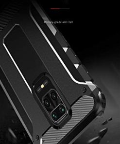 Winble Back Cover for Redmi Note 9 ProPro Max Back Cover Rugged Armor TPU Shock Proof 360 Protection Bumper Hybrid Dual Layer Back Cover Case for Redmi Note 9 ProPro Max Black 0 1