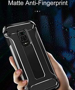 Winble Back Cover for Redmi Note 9 ProPro Max Back Cover Rugged Armor TPU Shock Proof 360 Protection Bumper Hybrid Dual Layer Back Cover Case for Redmi Note 9 ProPro Max Black 0 4