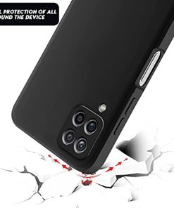 Winble Back Cover for Samsung Galaxy A12 M12 F12 Silicone Black 0 1