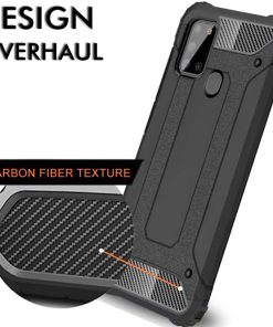 Winble Back Cover for Samsung Galaxy A21s Back Cover Rugged Armor TPU 360 Protection Bumper Hybrid Dual Layer Back Cover Case for Samsung Galaxy A21s Black 0 2