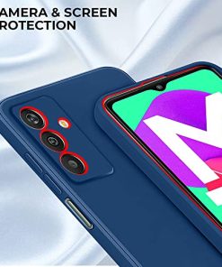 Winble Back Cover for Samsung Galaxy M13 4G Back Cover Camera Protection Soft Silicon Protective Back Case Cover Designed for Samsung Galaxy M13 4G Blue 0 1