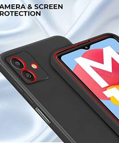 Winble Back Cover for Samsung Galaxy M13 5G Back Cover Camera Protection Soft Silicon Protective Back Case Cover Designed for Samsung Galaxy M13 5G Black 0 1