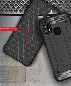 Winble Back Cover for Samsung Galaxy M31 F41 M31 Prime Back Cover Rugged Armor TPU 360 Protection Bumper Hybrid Dual Layer Back Cover Case for Samsung Galaxy M31 F41 M31 Prime Black 0 4