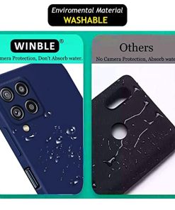 Winble Back Cover for Samsung Galaxy M32 Silicone Blue 0 1