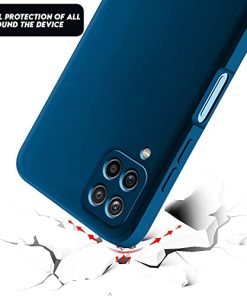 Winble Back Cover for Samsung Galaxy M53 5G Back Cover Camera Protection Soft Silicone Protective Back Cover Designed for Samsung Galaxy M53 5G Blue 0 0