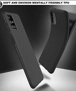 Winble Back Cover for Samsung M31s Back Cover Case Twill Pattern Oblique Texture Shock Proof Slim Carbon Fiber Silicone Back Cover for Samsung Galaxy M31s Black 0 1