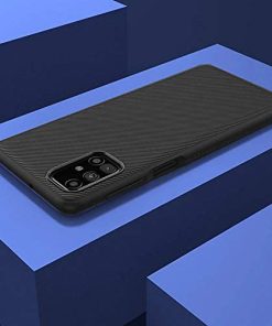 Winble Back Cover for Samsung M31s Back Cover Case Twill Pattern Oblique Texture Shock Proof Slim Carbon Fiber Silicone Back Cover for Samsung Galaxy M31s Black 0 5