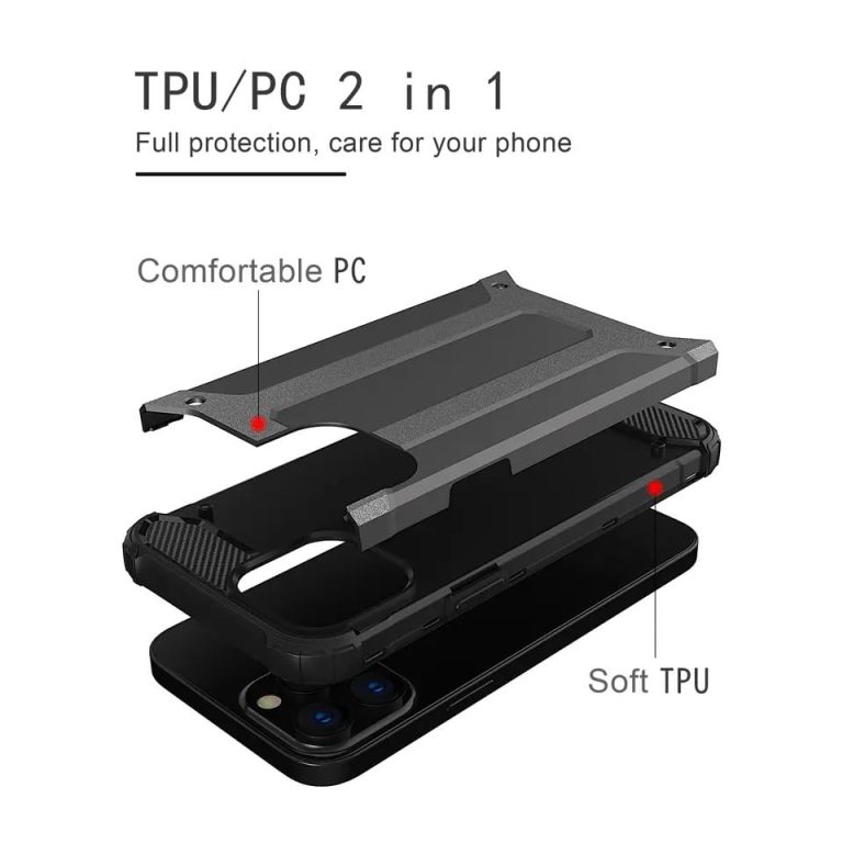 Winble Back Cover for iPhone 11 Pro Back Cover Rugged Armor TPU Shock Proof 360 Protection Bumper Hybrid Dual Layer Back Cover Case for iPhone 11 Pro 0 1