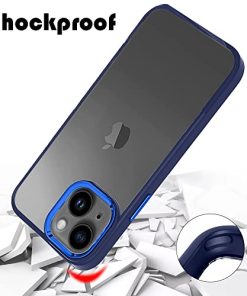 Winble Back Cover for iPhone 14 Plus Cover Case Metal Camera Guard Acrylic Clear Protective Back Cover Case for iPhone 14 Plus Blue 0 1