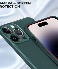 Winble Back Cover for iPhone 14 Pro Case Camera Protection Soft Liquid Silicone Protective Back Case Designed for iPhone 14 Pro Green 0 0