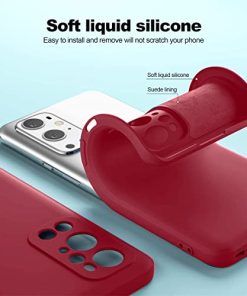 Winble Camera Protection Soft Silicone TPU Protective Back Cover Case for OnePlus 9 ProOne Plus 9 Pro Red 0 0