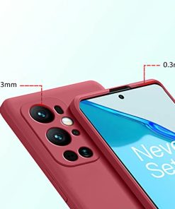 Winble Camera Protection Soft Silicone TPU Protective Back Cover Case for OnePlus 9 ProOne Plus 9 Pro Red 0 1