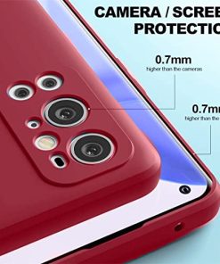 Winble Camera Protection Soft Silicone TPU Protective Back Cover Case for OnePlus 9 ProOne Plus 9 Pro Red 0 2