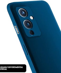 Winble Camera Protection Soft Silicone TPU Protective Back Cover Case for OnePlus 9One Plus 9 Blue 0 3