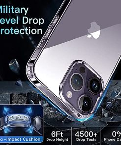 Winble Case for iPhone 14 Pro Cover Case Crystal Clear Hard TPU Back Camera Drop Protection Bumper Back Cover Case for iPhone 14 Pro Polycarbonate Clear Transparent 0 1