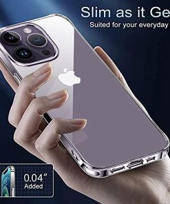 Winble Case for iPhone 14 Pro Cover Case Crystal Clear Hard TPU Back Camera Drop Protection Bumper Back Cover Case for iPhone 14 Pro Polycarbonate Clear Transparent 0 3