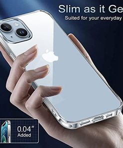 Winble Cover for iPhone 14 iPhone 13 Back Cover Ultra Hybrid Crystal Clear Hard TPU Back Camera Drop Protection Bumper Back Cover Case for iPhone 14 iPhone 13 Polycarbonate Clear 0 5