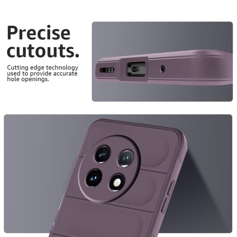 Winble Down Jacket Series Liquid Silicone Back Cover Case for OnePlus 11R 5G Camera Protection Anti Slip Grip Design Protective Back Cover Case for OnePlus 11R 5G Lavender 0 1