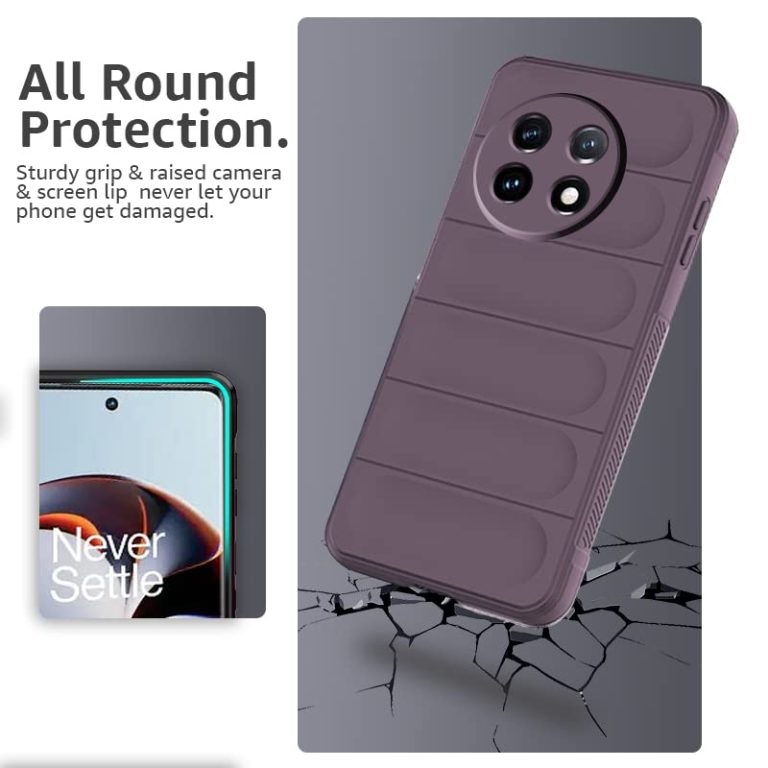 Winble Down Jacket Series Liquid Silicone Back Cover Case for OnePlus 11R 5G Camera Protection Anti Slip Grip Design Protective Back Cover Case for OnePlus 11R 5G Lavender 0 2