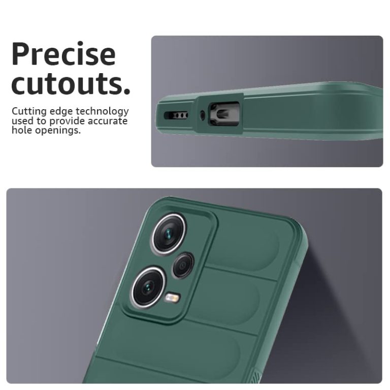 Winble Down Jacket Series Silicone Back Cover Case for Mi Redmi Note 12 Pro 5G Camera Protection Anti Slip Grip Design Protective Back Cover Case for Redmi Note 12 Pro 5G Green 0 1