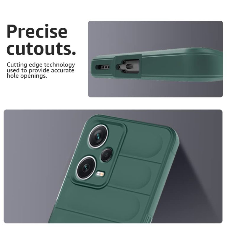 Winble Down Jacket Series Silicone Back Cover Case for Mi Redmi Note 12 Pro Plus 5G Camera Protection Anti Slip Grip Design Protective Back Cover Case for Redmi Note 12 Pro Plus 5G Green 0