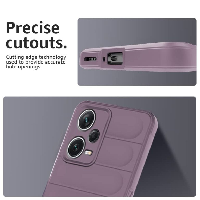 Winble Down Jacket Series Silicone Back Cover Case for Mi Redmi Note 12 Pro Plus 5G Camera Protection Anti Slip Grip Design Protective Back Cover Case for Redmi Note 12 Pro Plus 5G Lavender 0 2