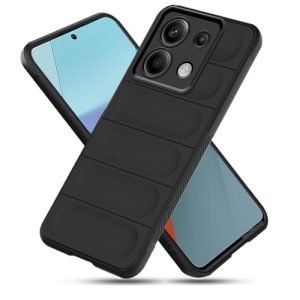 Winble Down Jacket Series Silicone Back Cover Case for Mi Redmi Note 13 Pro 5G Camera Protection anti slip Grip design Protective Back Cover Case for Redmi Note 13 Pro 5G Black 0