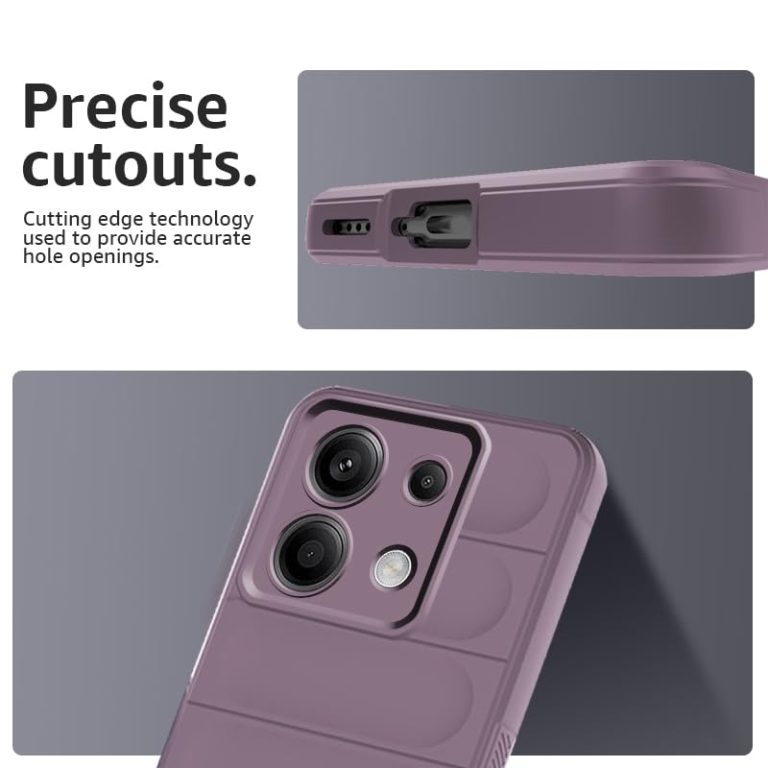 Winble Down Jacket Series Silicone Back Cover Case for Mi Redmi Note 13 Pro 5G Camera Protection anti slip Grip design Protective Back Cover Case for Redmi Note 13 Pro 5G Lavender 0 1