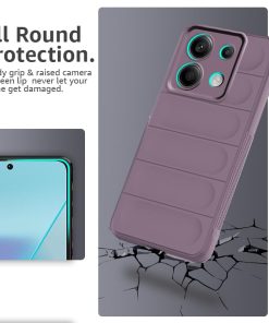 Winble Down Jacket Series Silicone Back Cover Case for Mi Redmi Note 13 Pro 5G Camera Protection anti slip Grip design Protective Back Cover Case for Redmi Note 13 Pro 5G Lavender 0 2