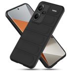 Winble Down Jacket Series Silicone Back Cover Case for Mi Redmi Note 13 Pro Plus 5G Camera Protection anti slip Grip design Protective Back Cover Case for Redmi Note 13 Pro Plus 5G Black 0