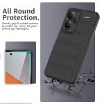 Winble Down Jacket Series Silicone Back Cover Case for Mi Redmi Note 13 Pro Plus 5G Camera Protection anti slip Grip design Protective Back Cover Case for Redmi Note 13 Pro Plus 5G Black 0 2