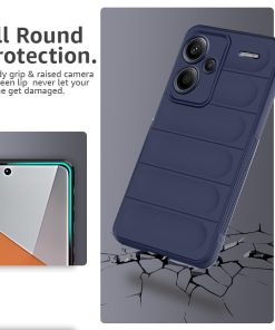 Winble Down Jacket Series Silicone Back Cover Case for Mi Redmi Note 13 Pro Plus 5G Camera Protection anti slip Grip design Protective Back Cover Case for Redmi Note 13 Pro Plus 5G Blue 0 1