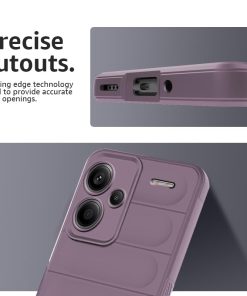 Winble Down Jacket Series Silicone Back Cover Case for Mi Redmi Note 13 Pro Plus 5G Camera Protection anti slip Grip design Protective Back Cover Case for Redmi Note 13 Pro Plus 5G Lavender 0 1