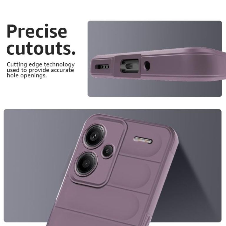 Winble Down Jacket Series Silicone Back Cover Case for Mi Redmi Note 13 Pro Plus 5G Camera Protection anti slip Grip design Protective Back Cover Case for Redmi Note 13 Pro Plus 5G Lavender 0 1