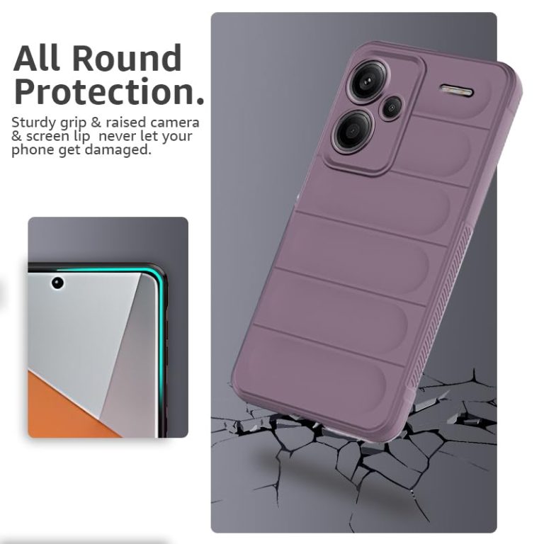 Winble Down Jacket Series Silicone Back Cover Case for Mi Redmi Note 13 Pro Plus 5G Camera Protection anti slip Grip design Protective Back Cover Case for Redmi Note 13 Pro Plus 5G Lavender 0 2