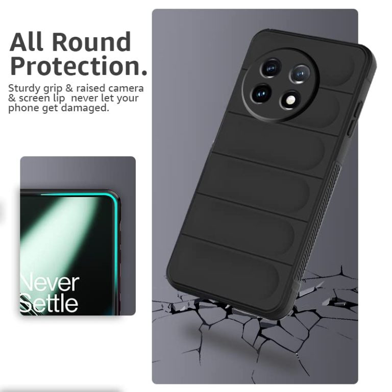 Winble Liquid Silicone Back Cover Case for OnePlus 11 5G Back Cover Case Camera Protection Shockproof Protective Back Cover Case for OnePlus 11 5G Black 0 1