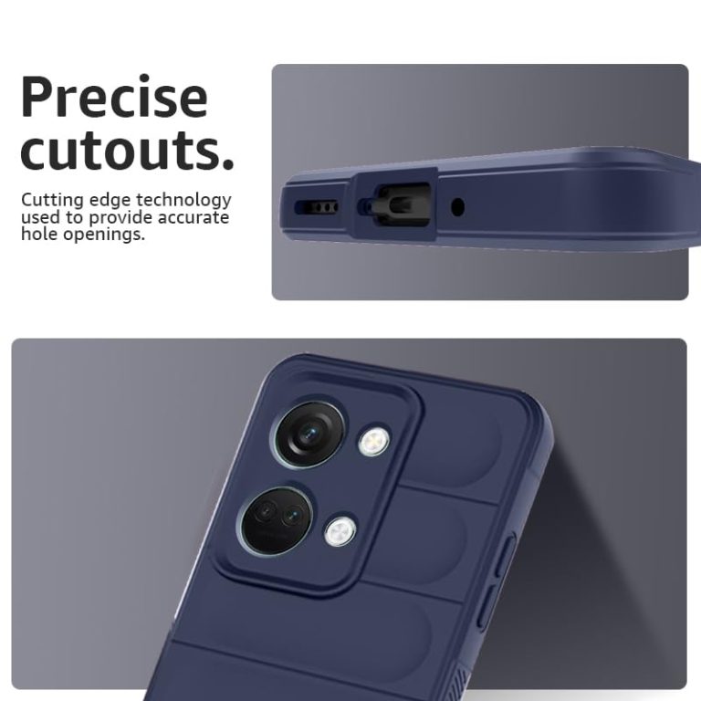 Winble Liquid Silicone Back Cover Case for OnePlus Nord 3 5G Back Cover Case Camera Protection Shockproof Protective Back Cover Case for OnePlus Nord 3 5G Black Blue 0 0