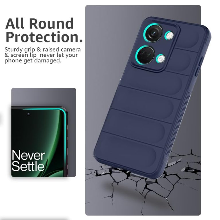 Winble Liquid Silicone Back Cover Case for OnePlus Nord 3 5G Back Cover Case Camera Protection Shockproof Protective Back Cover Case for OnePlus Nord 3 5G Black Blue 0 1