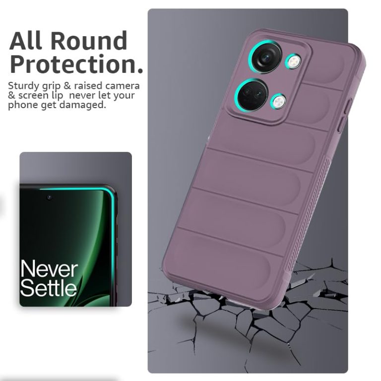 Winble Liquid Silicone Back Cover Case for OnePlus Nord 3 5G Back Cover Case Camera Protection Shockproof Protective Back Cover Case for OnePlus Nord 3 5G Black Lavender 0 1